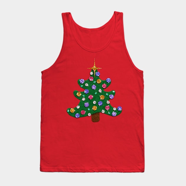 Felt Look Christmas Trees | Cute Stickers by Cherie(c)2021 Tank Top by CheriesArt